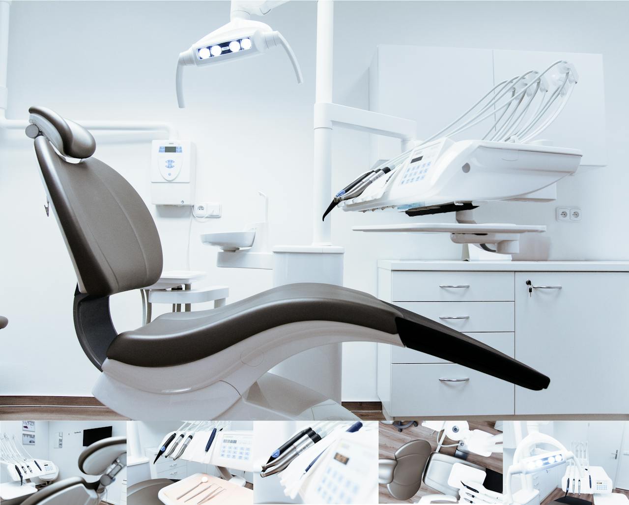 our-story A modern dental clinic interior showcasing a dental chair and equipment in a clean, clinical setting.